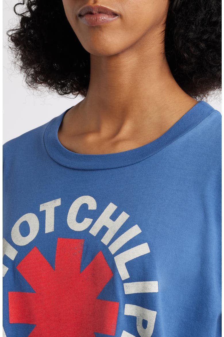Red Hot Chili Peppers Long Sleeve Cotton Graphic T-Shirt, Alternate, color, DENIM