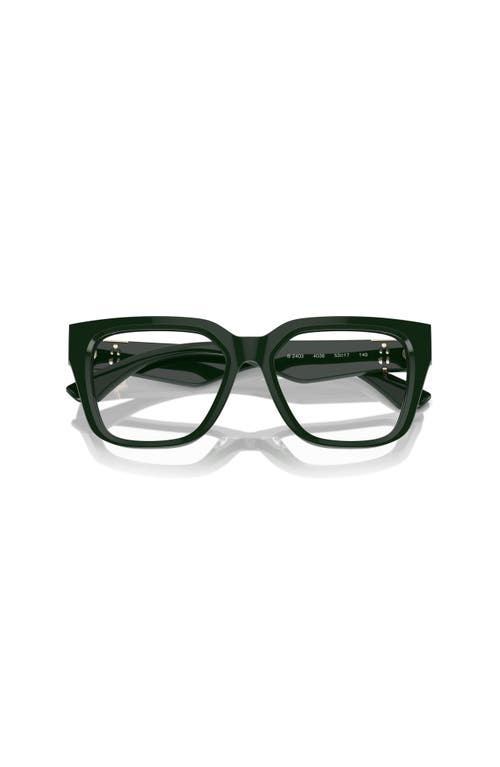 Burberry 51mm Square Optical Glasses In Green
