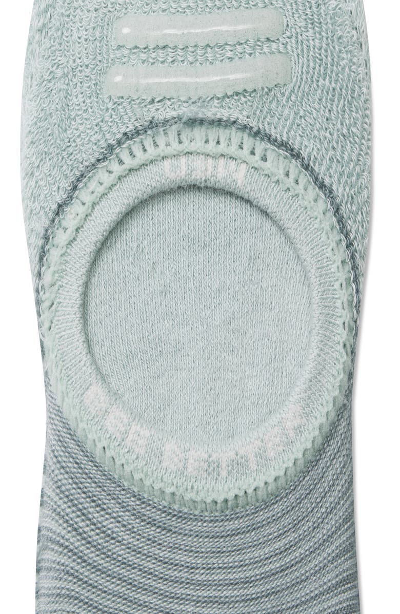 Bombas Solid Feedstripe Cushioned No-Show Socks, Alternate, color, Misty Sky