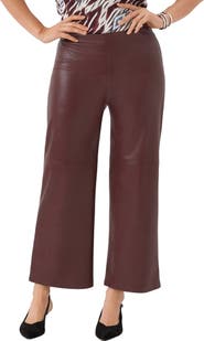 Karen Kane Faux Leather Wide Leg Pants