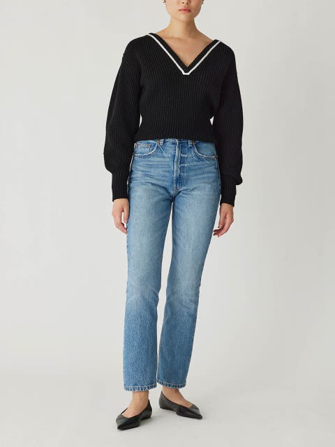 Novlety Wool Victorian Slv V Neck