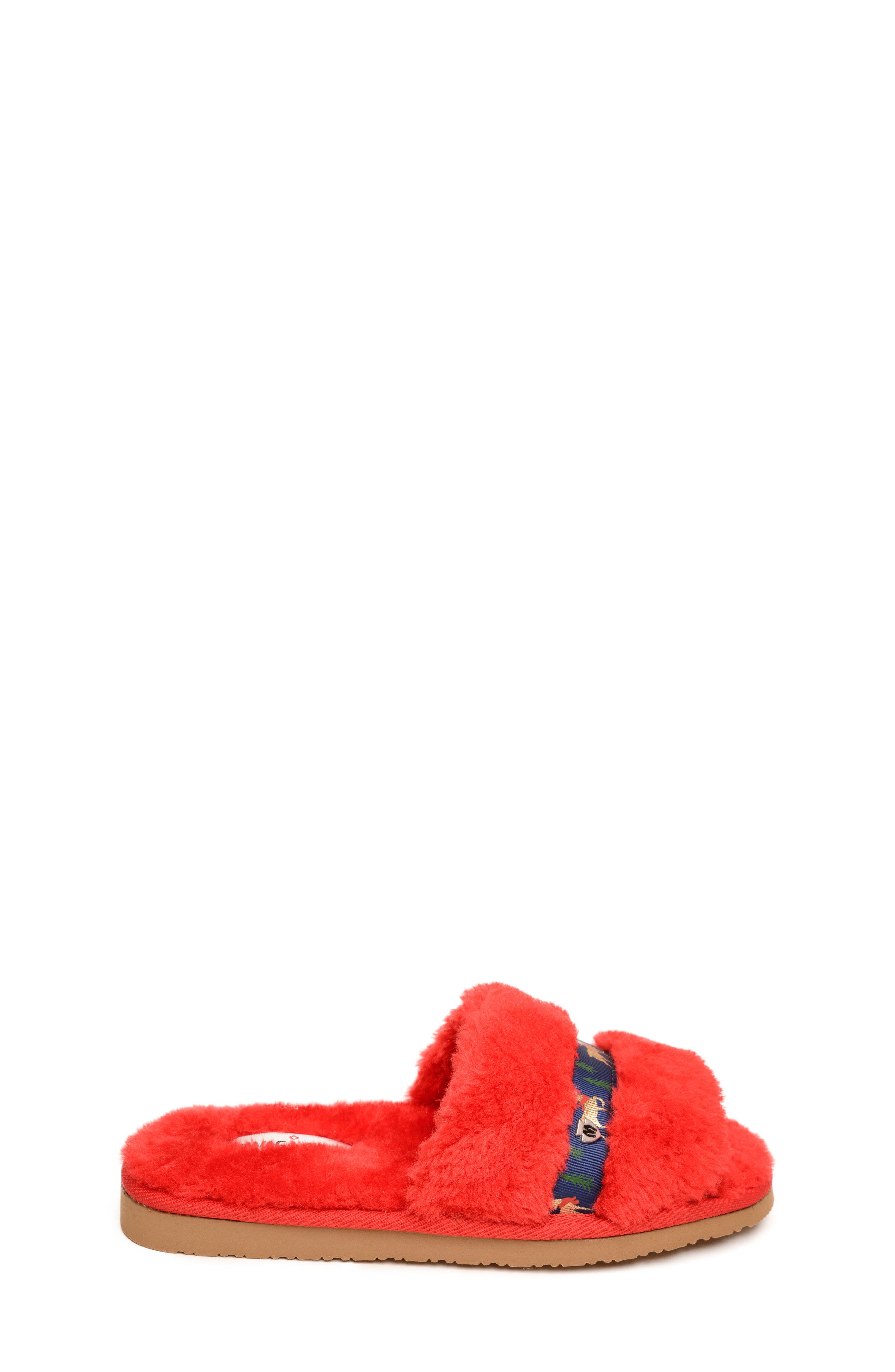 Minnetonka Kids' Reindeer Lizzie Slipper, Alternate, color, Red