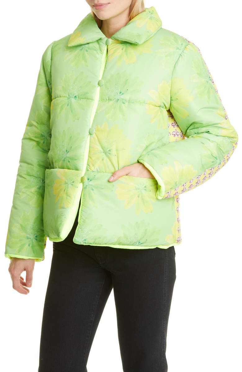 Dauphinette Neon Lotus/Neon Orchid Quilted Puffer Jacket, Alternate, color,