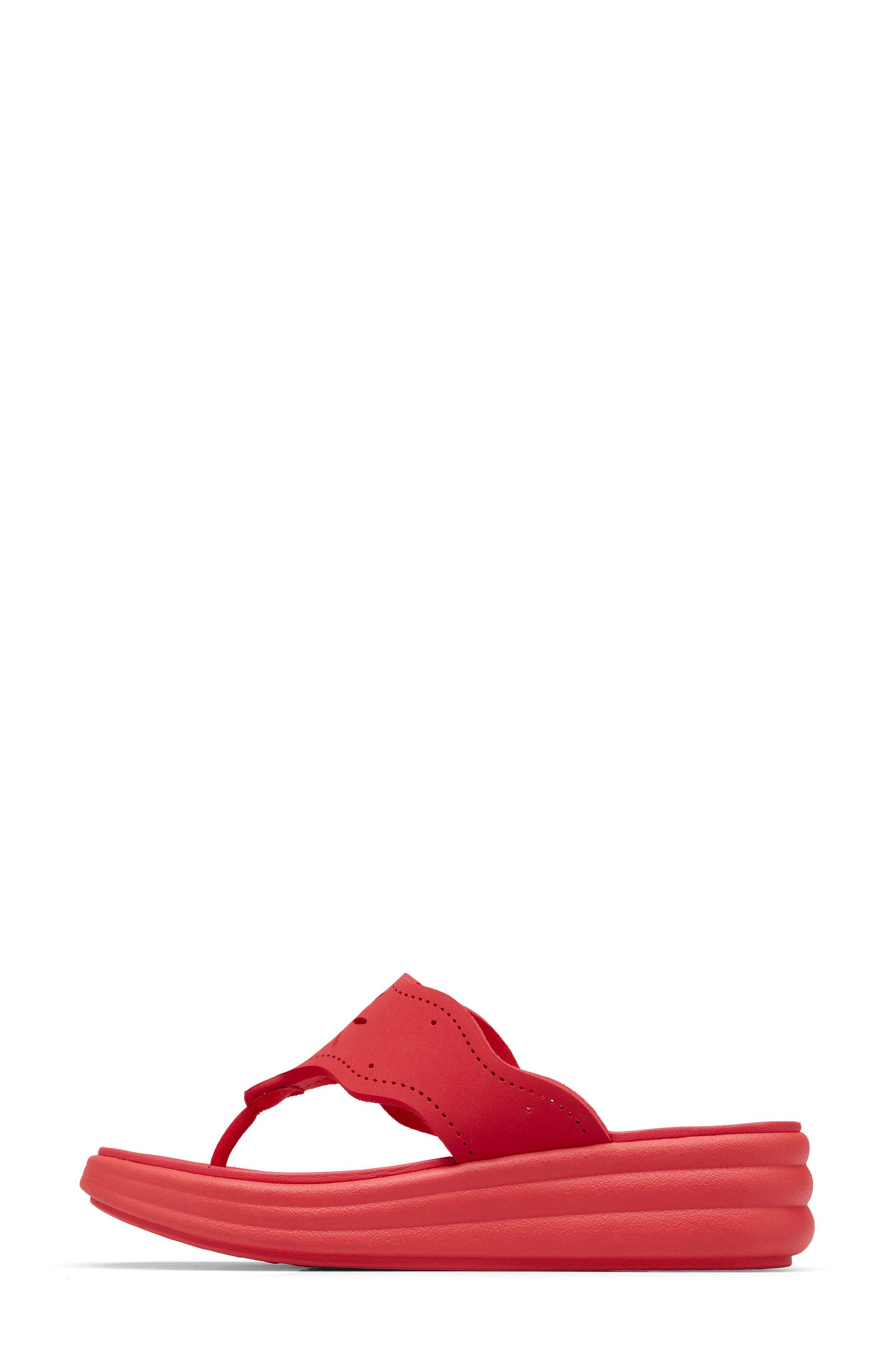 Drift Daisy Sport Flip Flop, Alternate, color, POPPY RED