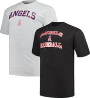 PROFILE Men's Profile Black/Heather Gray Los Angeles Angels Big & Tall T-Shirt Combo Pack