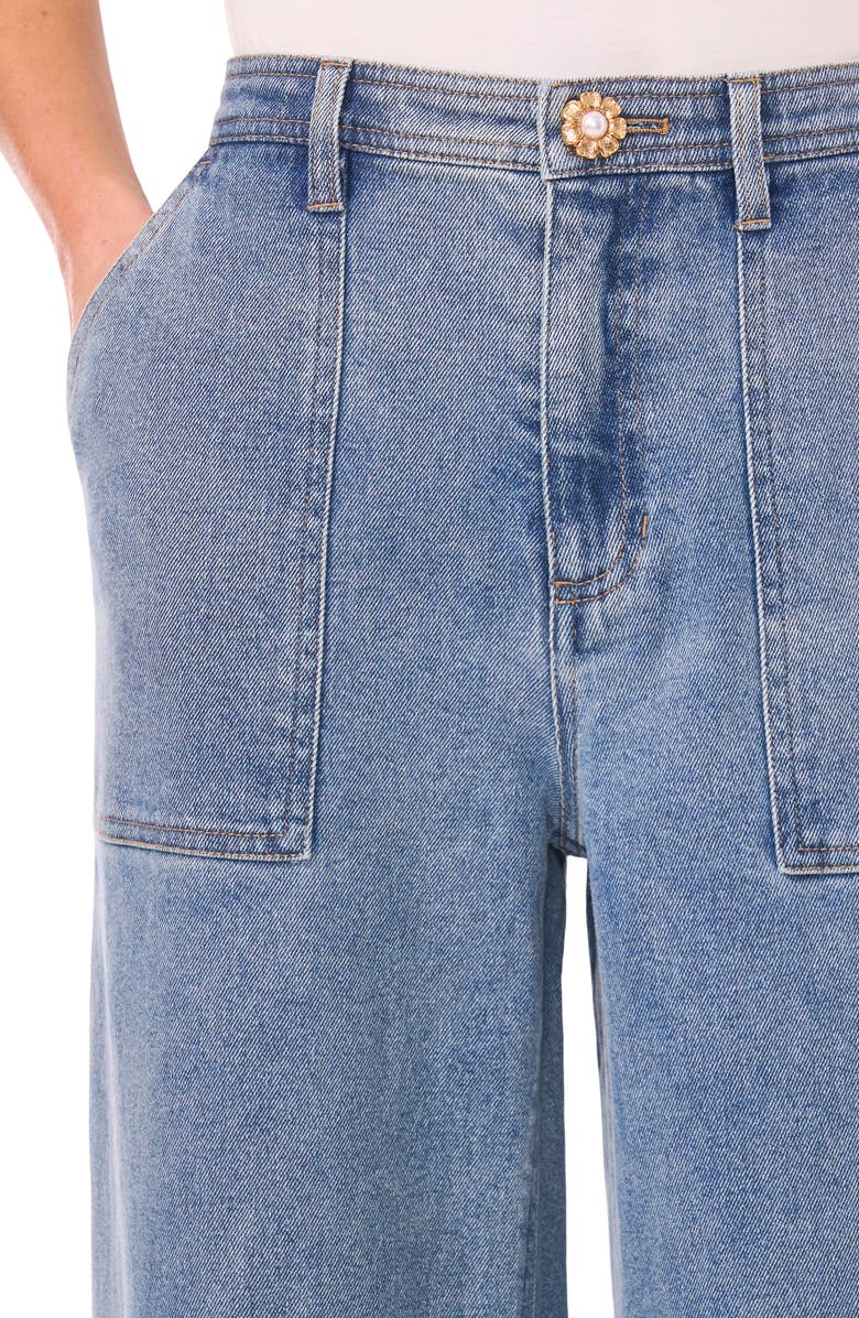 CeCe Wide Leg Jeans, Alternate, color, Indigo Wash