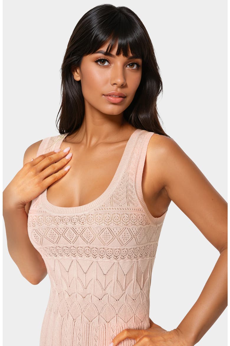 Fit and Flare Ponte Knit Dress, Alternate, color, ROSE