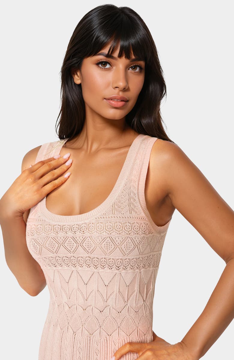 bebe Fit and Flare Ponte Knit Dress, Alternate, color, 