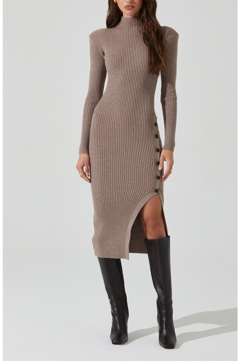 Soryn Long Sleeve Sweater Dress, Main, color, TAUPE