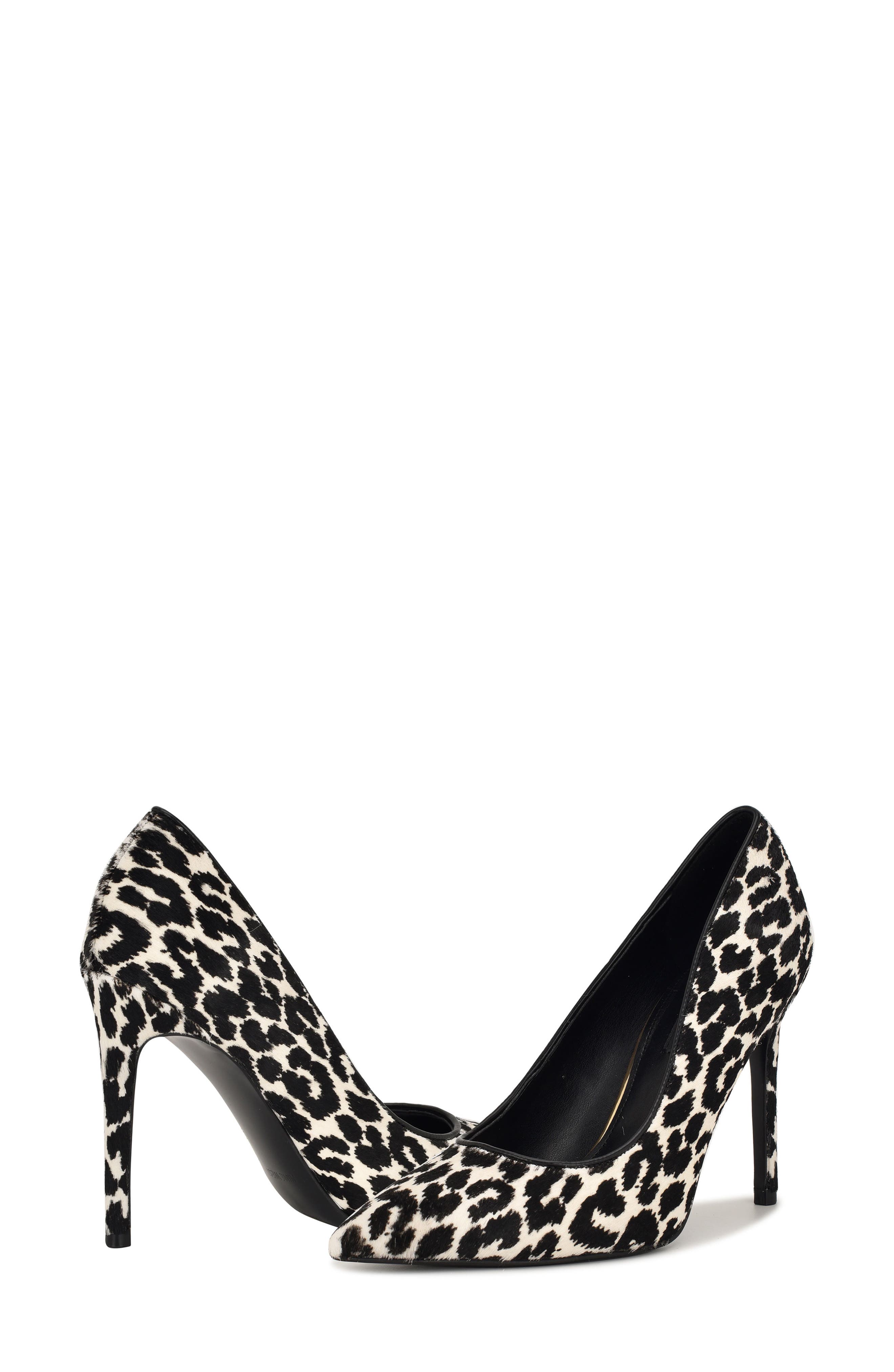 Nine West Fresh Genuine Calf Hair Pointed Toe Pump, Alternate, color, Black 001