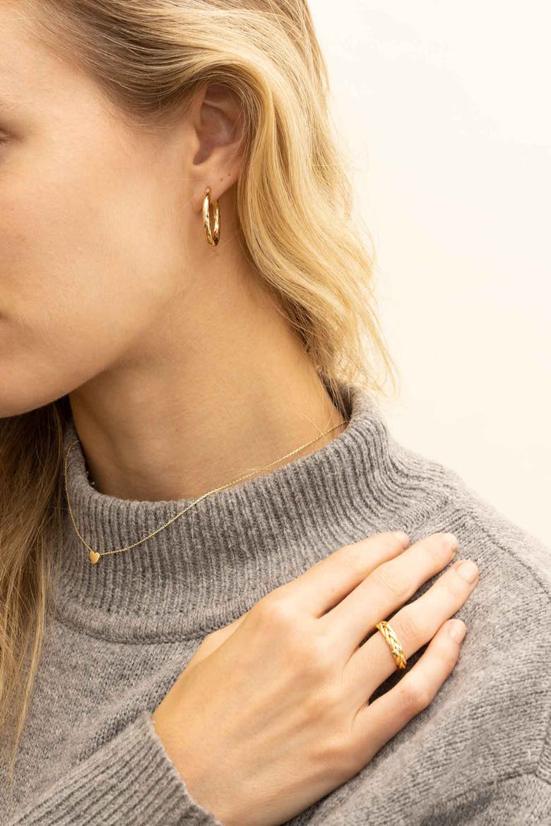 14K Solid Gold Caesar Stack Ring, Alternate, color, Yellow Gold