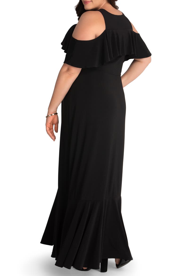 Piper Cold Shoulder Dress, Alternate, color, BLACK
