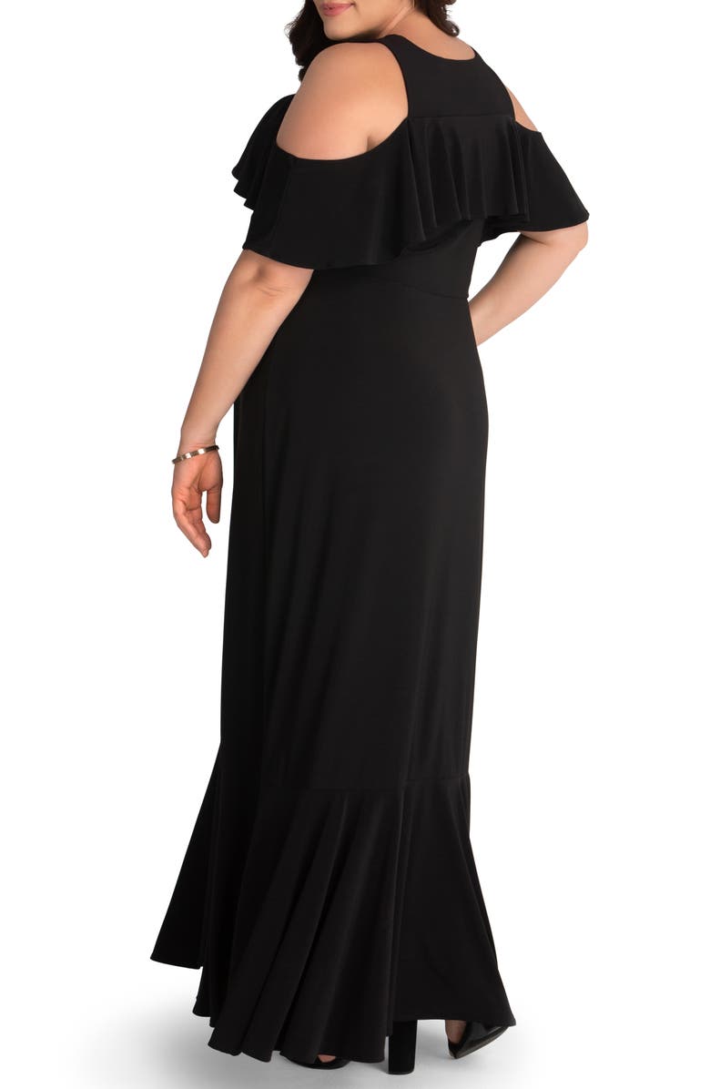 Kiyonna Piper Cold Shoulder Dress, Alternate, color, 