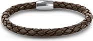 Liza Schwartz Men's Woven Leather Magnetic Bracelet