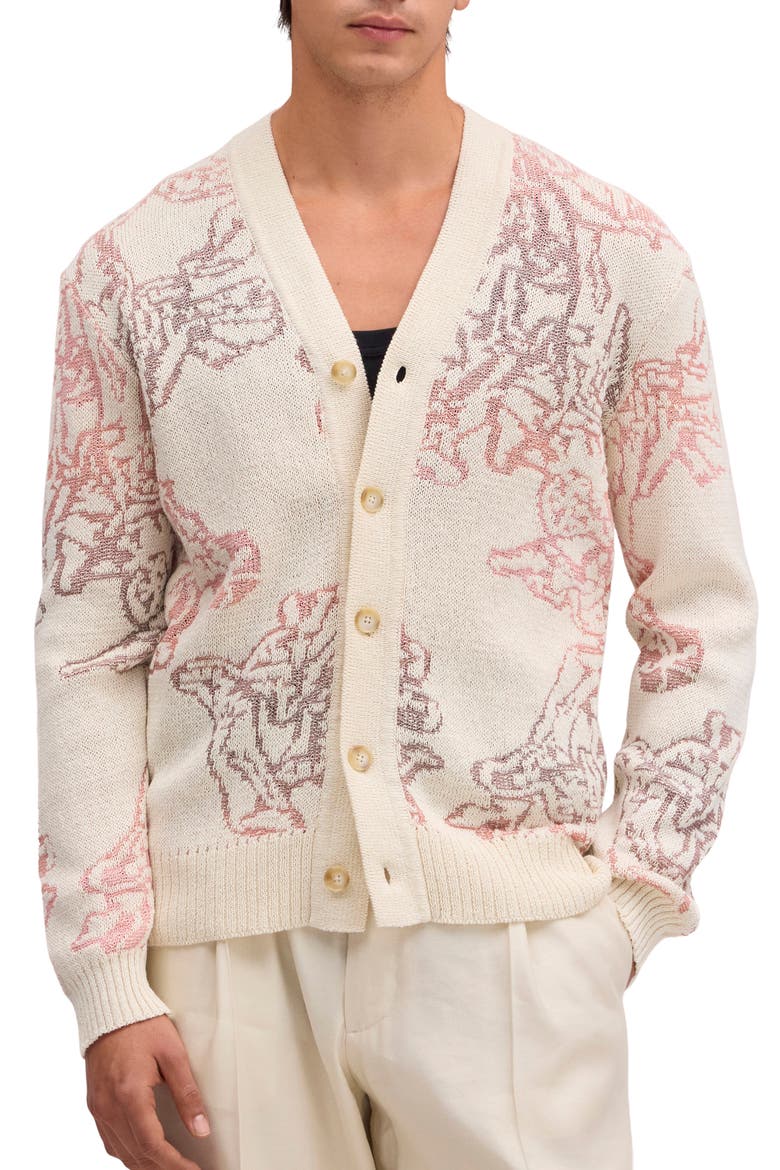 Viggo 60044 Recycled Cotton Blend Cardigan, Main, color, IVORY