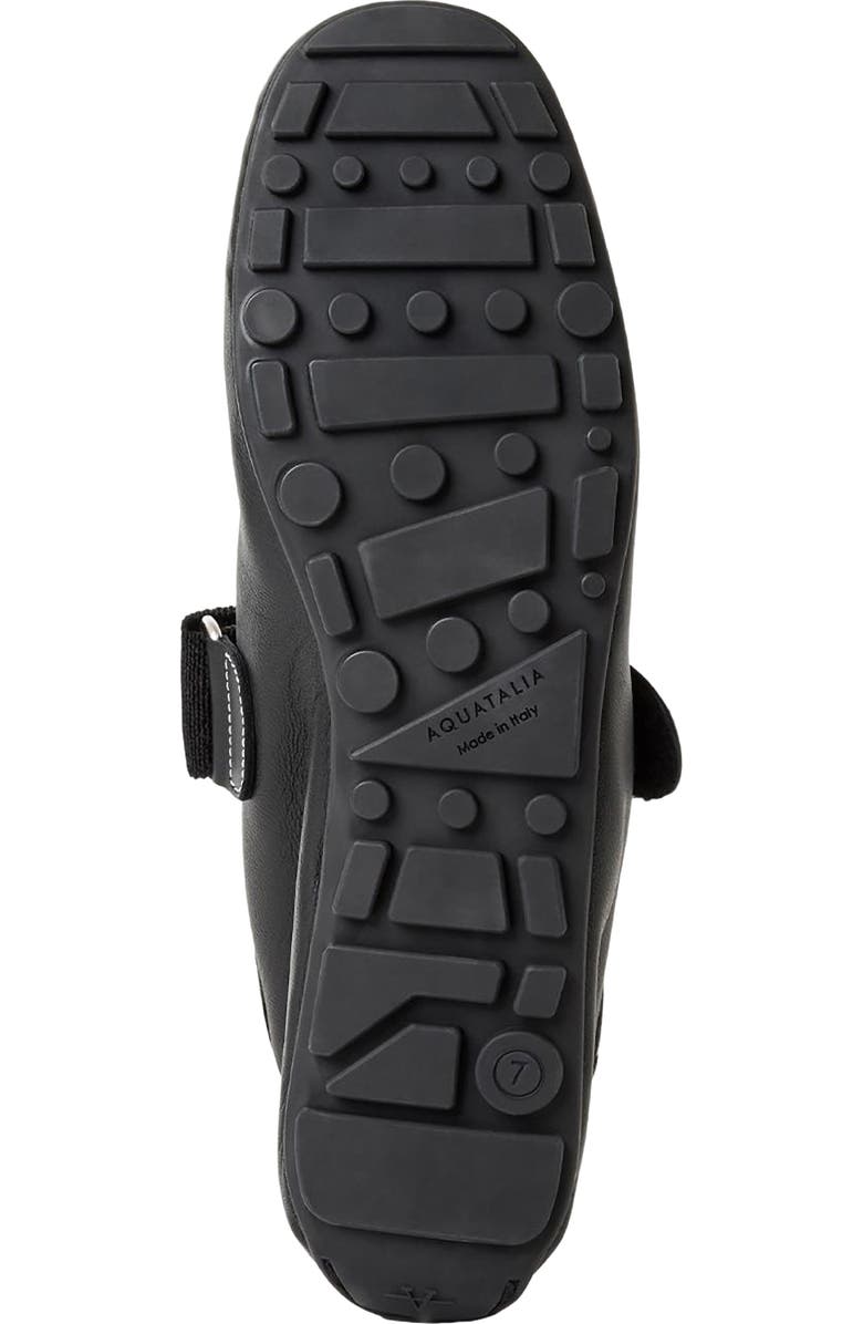 Aquatalia Quero Water Resistant Mary Jane Flat, Alternate, color, Black Nappa