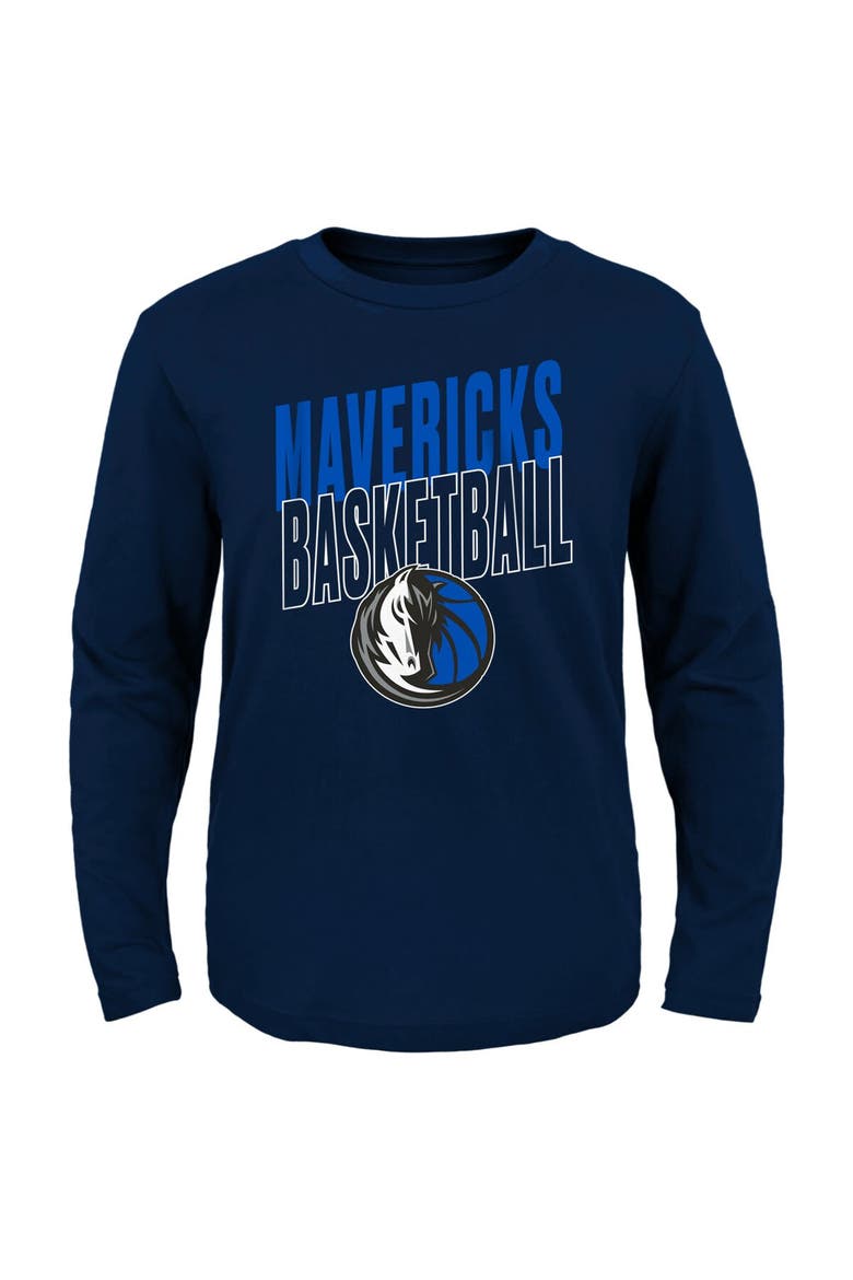 Preschool Navy Dallas Mavericks Showtime Long Sleeve T-Shirt, Main, color, Navy