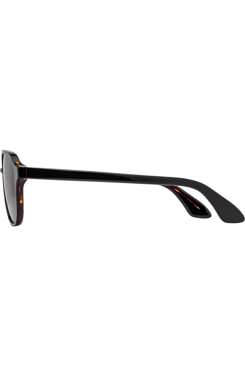 AO Eyewear Racer 55mm Aviator Nylon Non Polarized, Alternate, color, Black Tortoise - Gyn