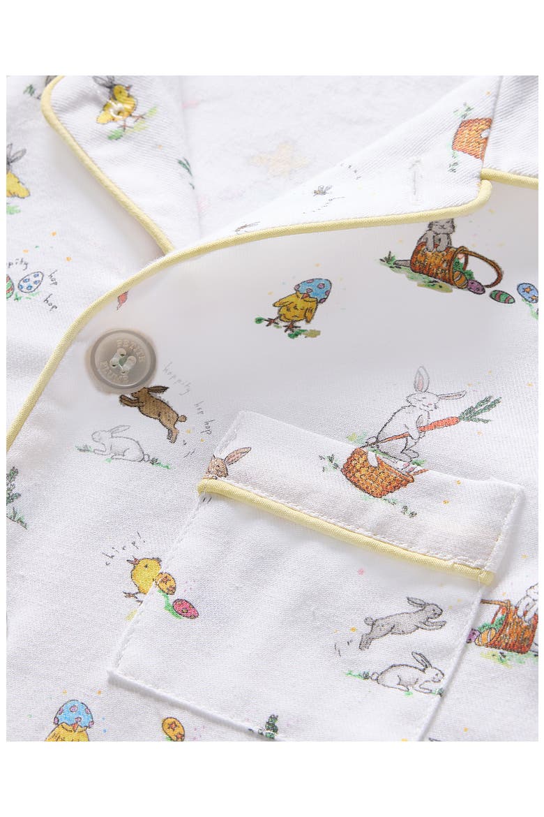 Kids' Easter Print Cotton Blend Twill Two-Piece Pajamas, Alternate, color, WHITE