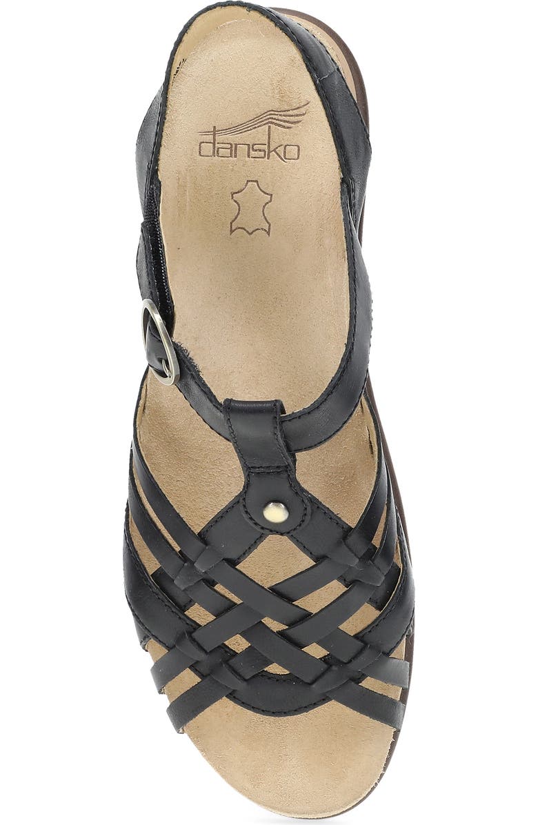 Dansko Christa Slingback Platform Wedge Sandal, Alternate, color, Black