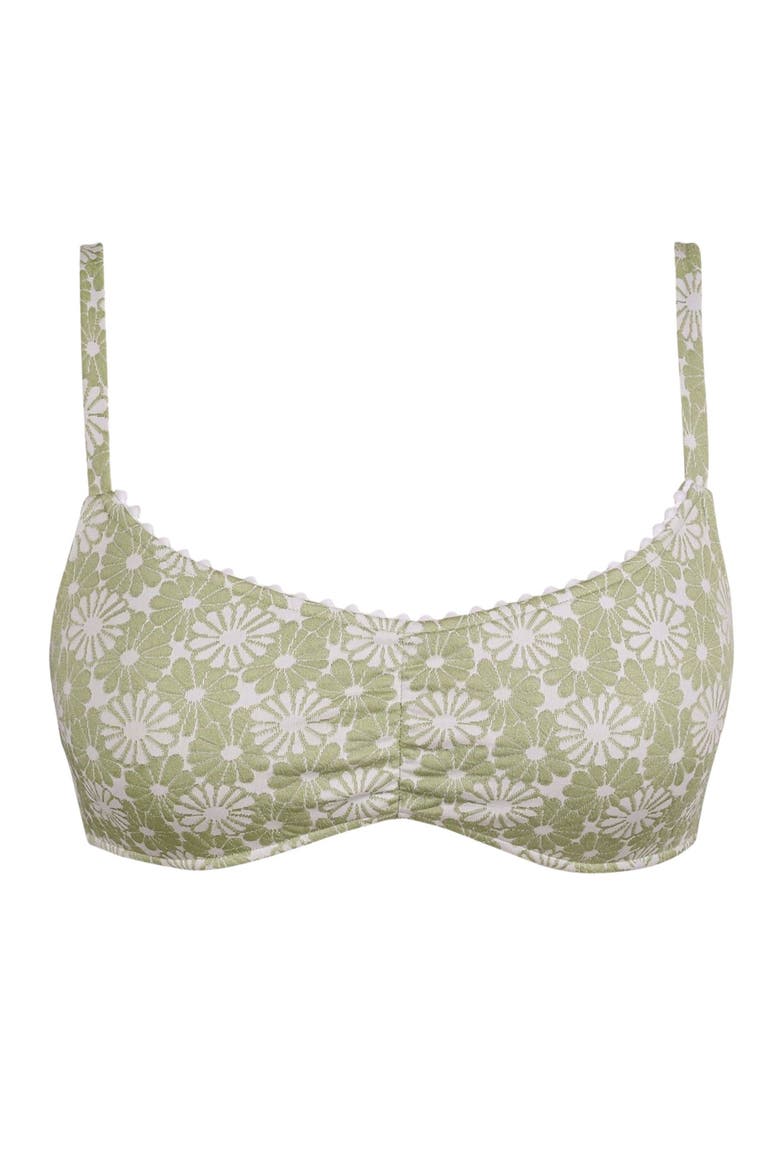 Pom Pom Sylvia Bralette Bikini Swimsuit Top, Alternate, color, Cactus Flower