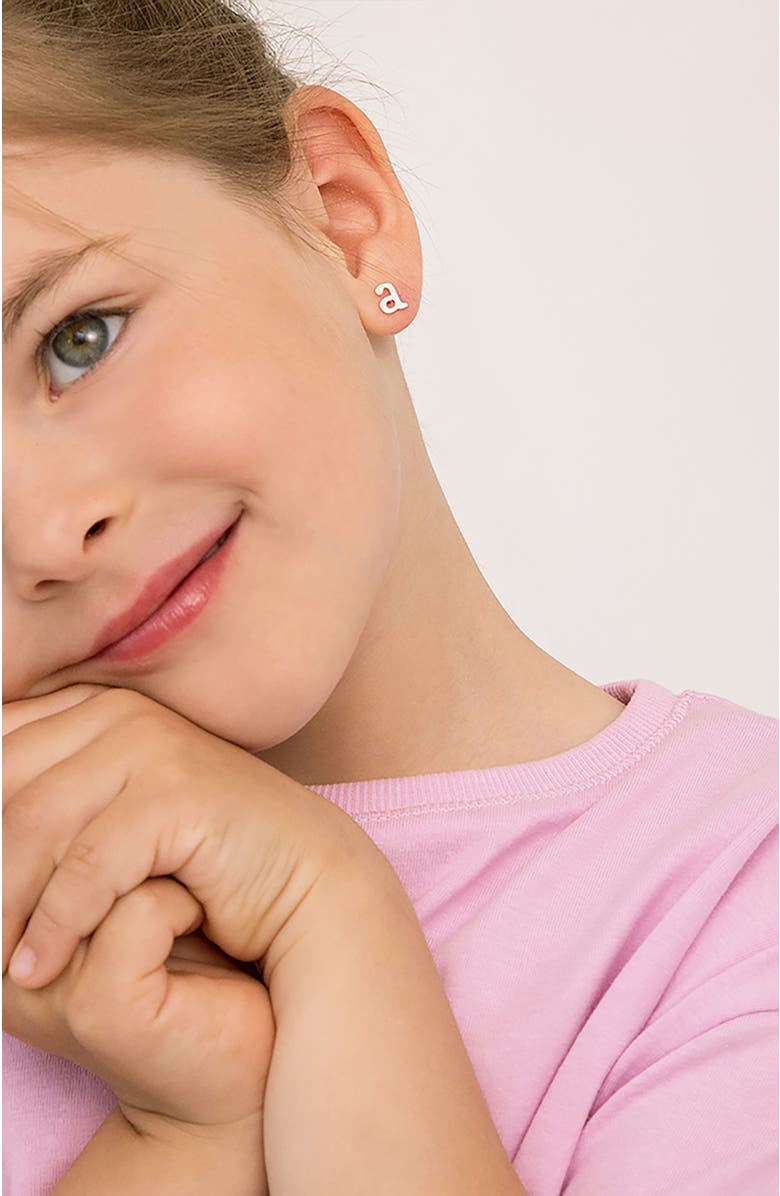 In Season Jewelry Polished Initial Letters Earrings, Alternate, color,