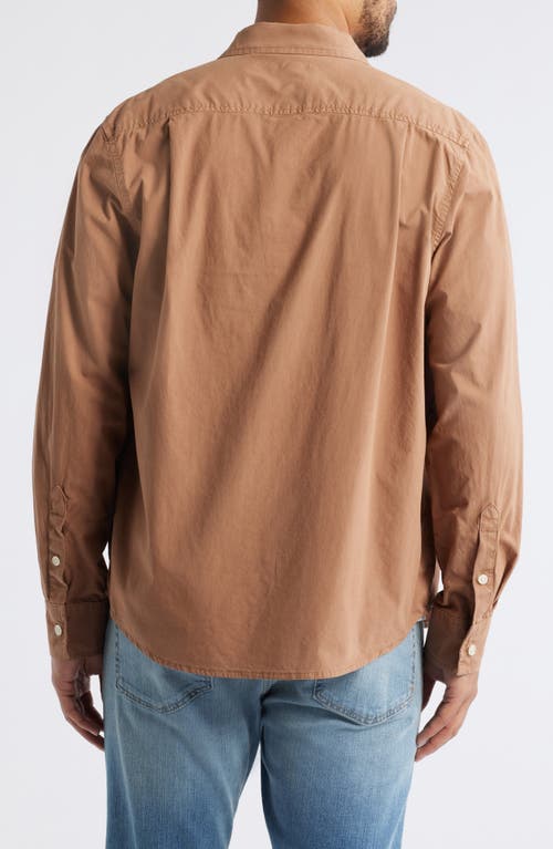 Treasure & Bond Lived In Cotton Button-up Shirt In Brown