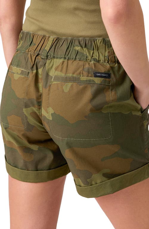 Sanctuary Renegade Camo Rolled Cuff Shorts In Renew Camo