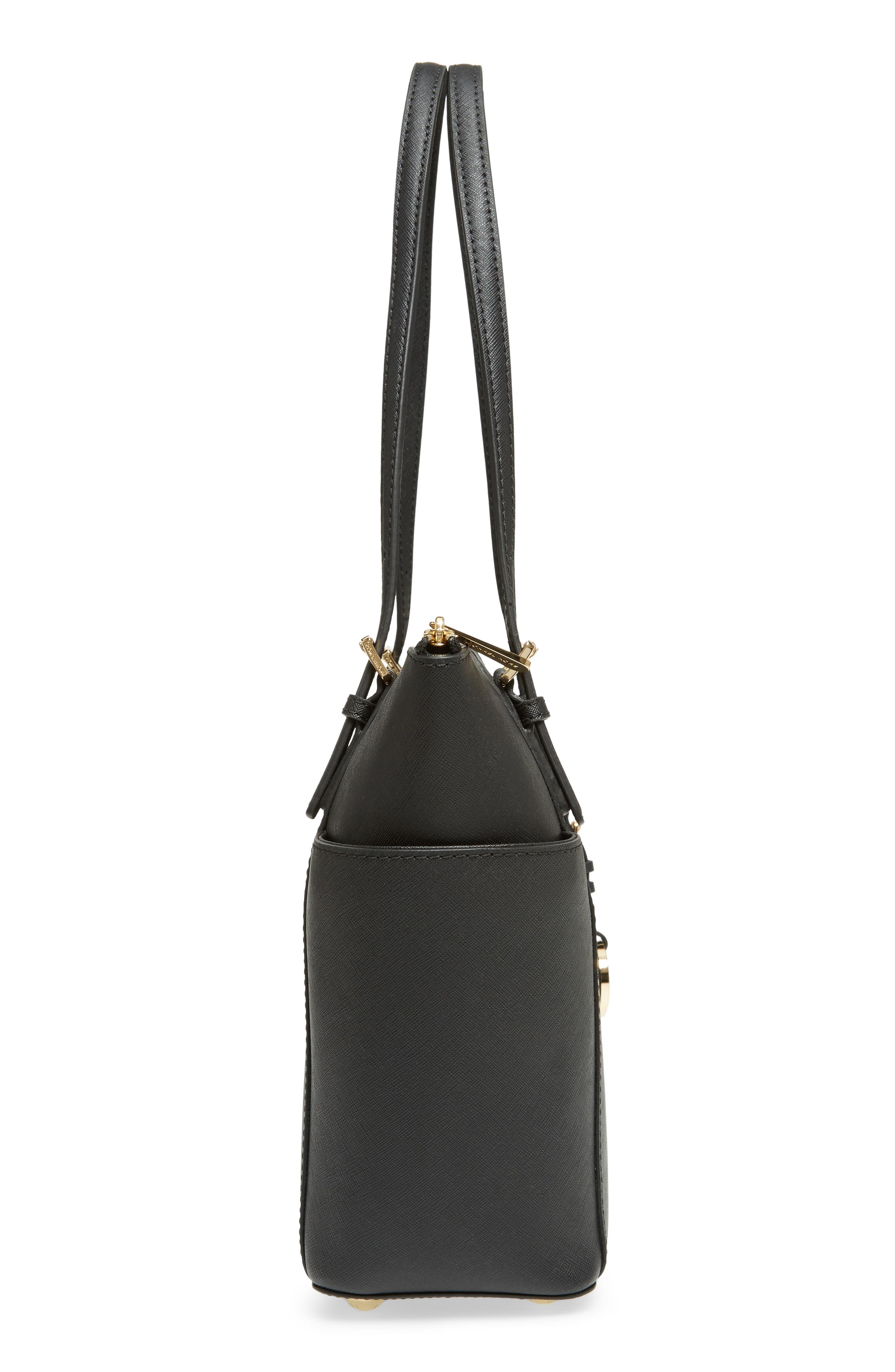 MICHAEL Michael Kors 'Jet Set' Leather Tote, Alternate, color, 