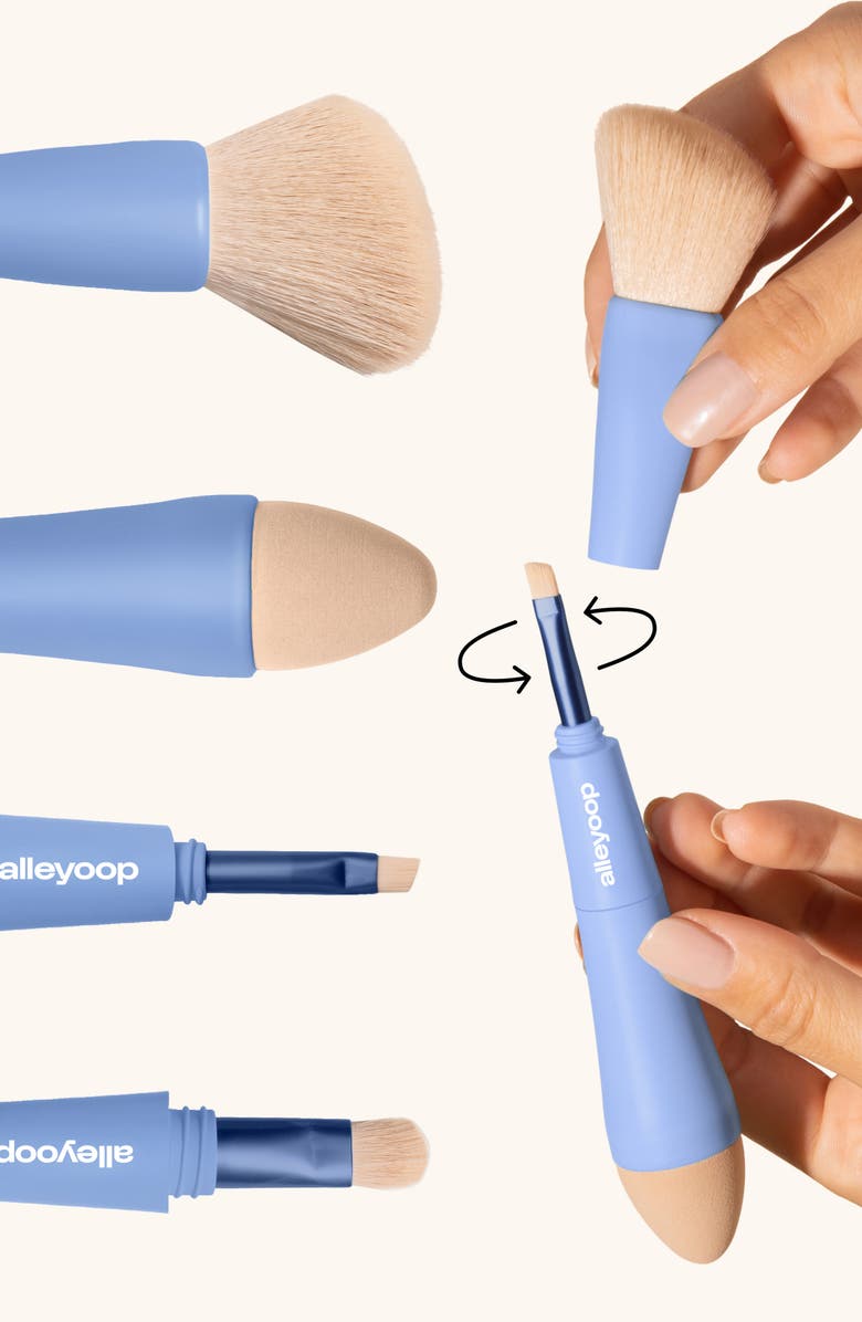 Alleyoop Multi-Tasker 4-in-1 Makeup Brush, Alternate, color, Blue