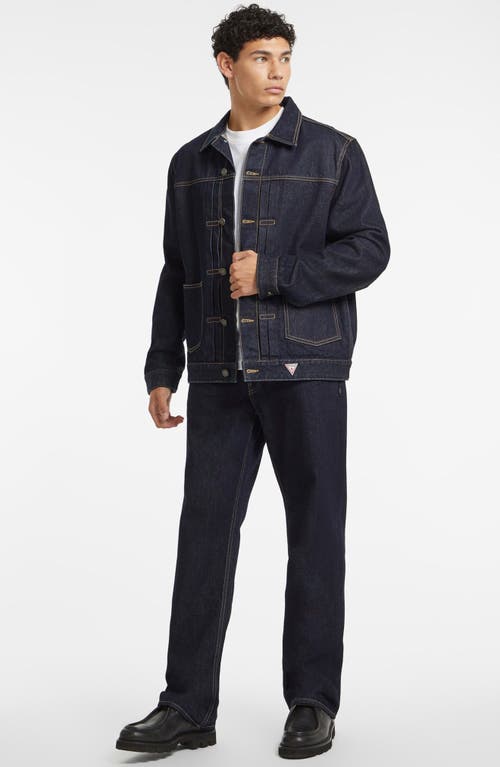 Guess Jeans Denim Trucker Jacket In Blue