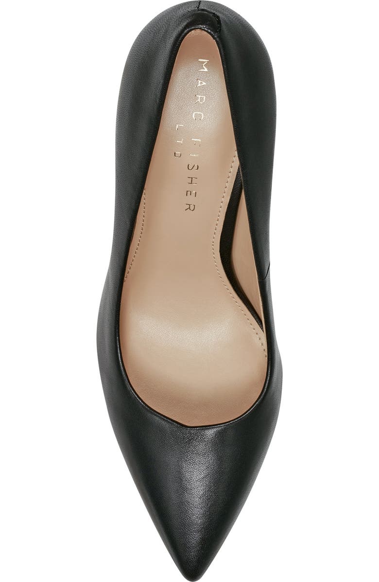 Marc Fisher LTD Genni Pointed Toe Pump, Alternate, color, Black Leather