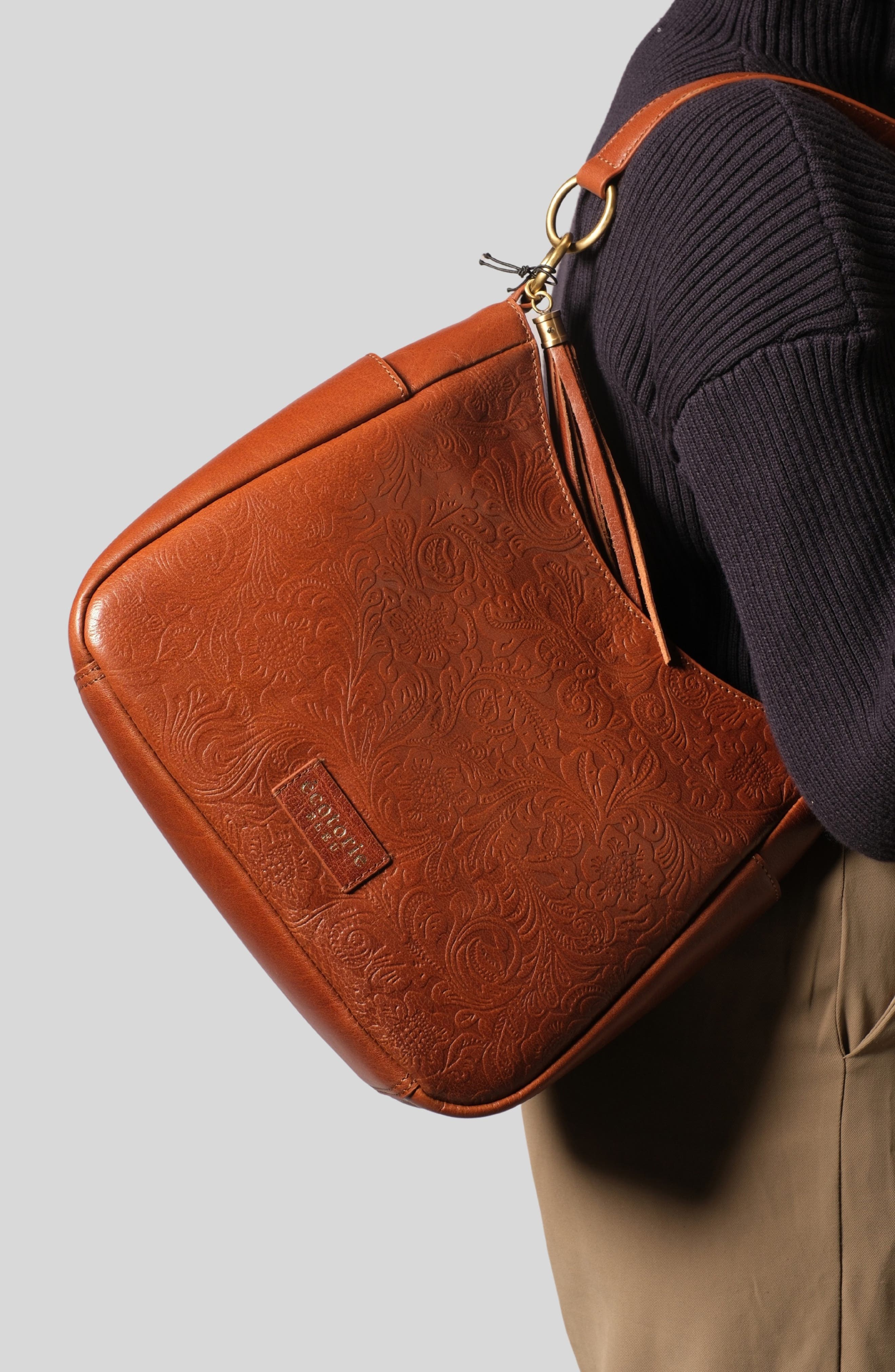 Ecotorie Lenor Shoulder Bag, Alternate, color, Cognac