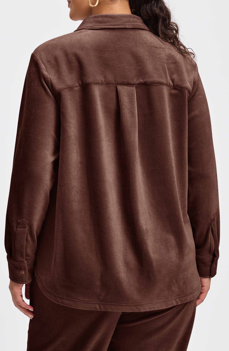 Foxcroft Maddy Plush Corduroy Button-Up Shirt, Alternate, color, 
