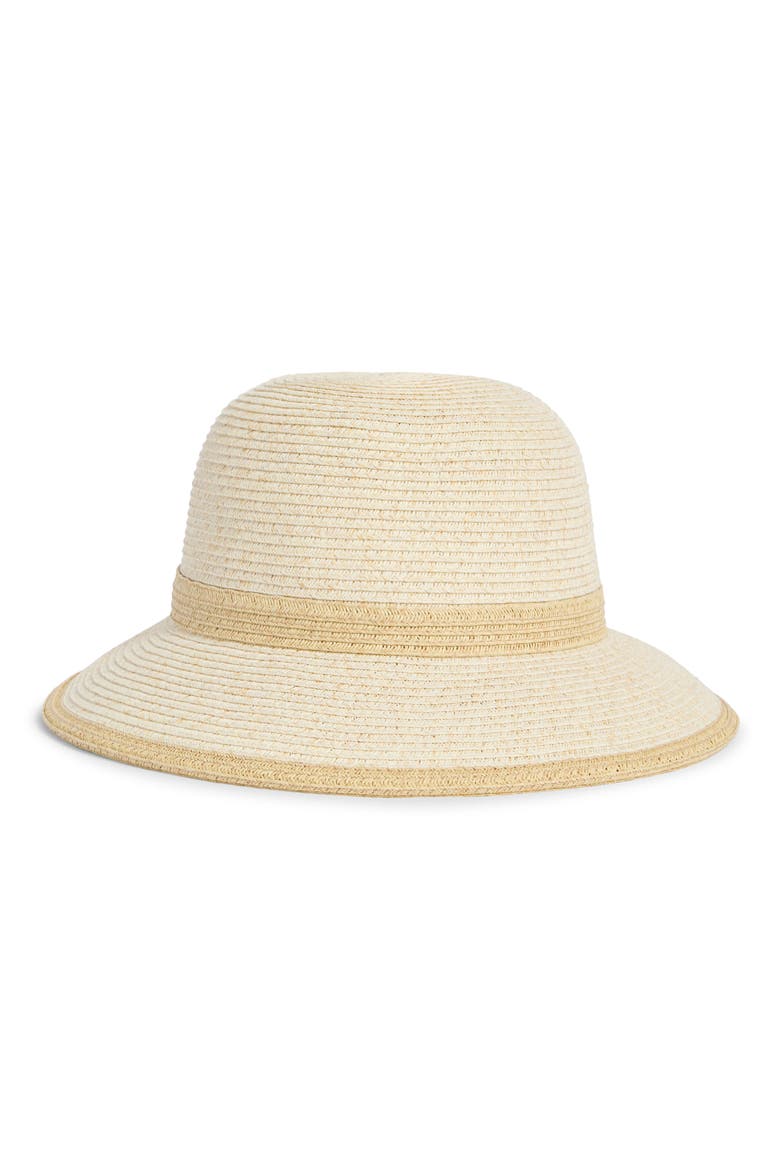 Nine West Bow Split Back Straw Cloche (Women) | Nordstromrack