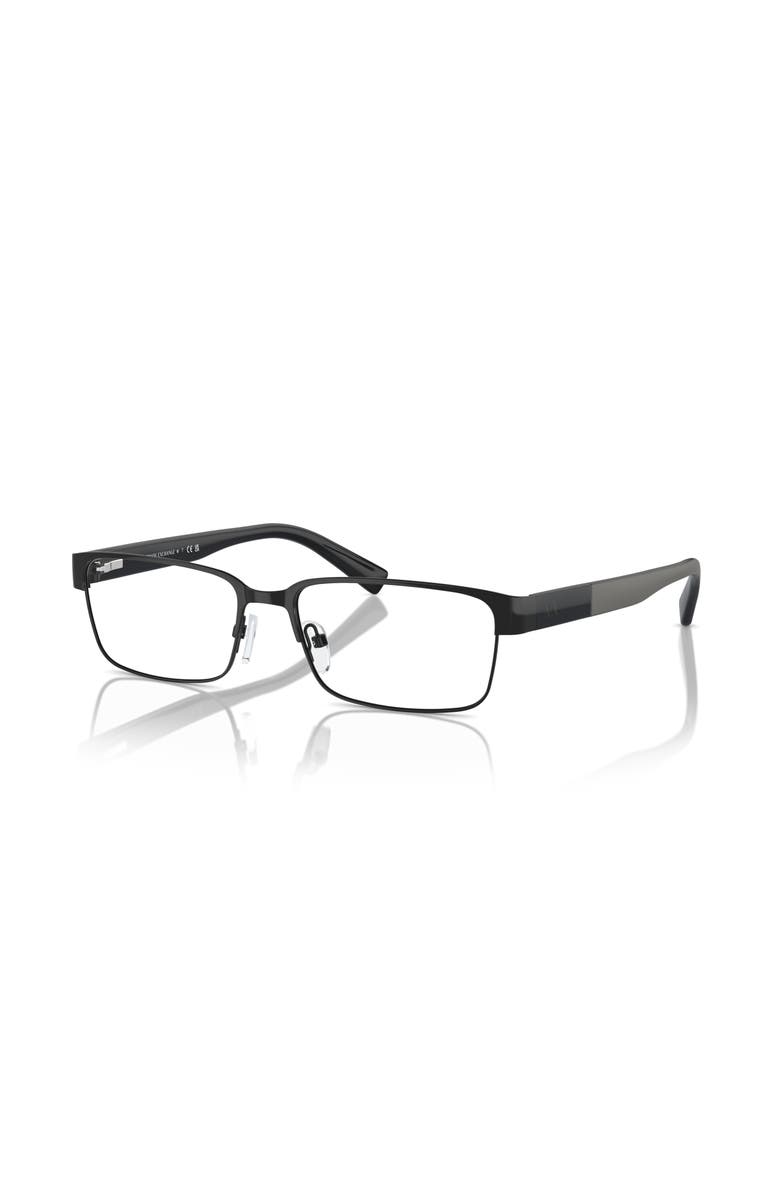 Armani Exchange 54mm Rectangle optical glasses, Main, color, Black