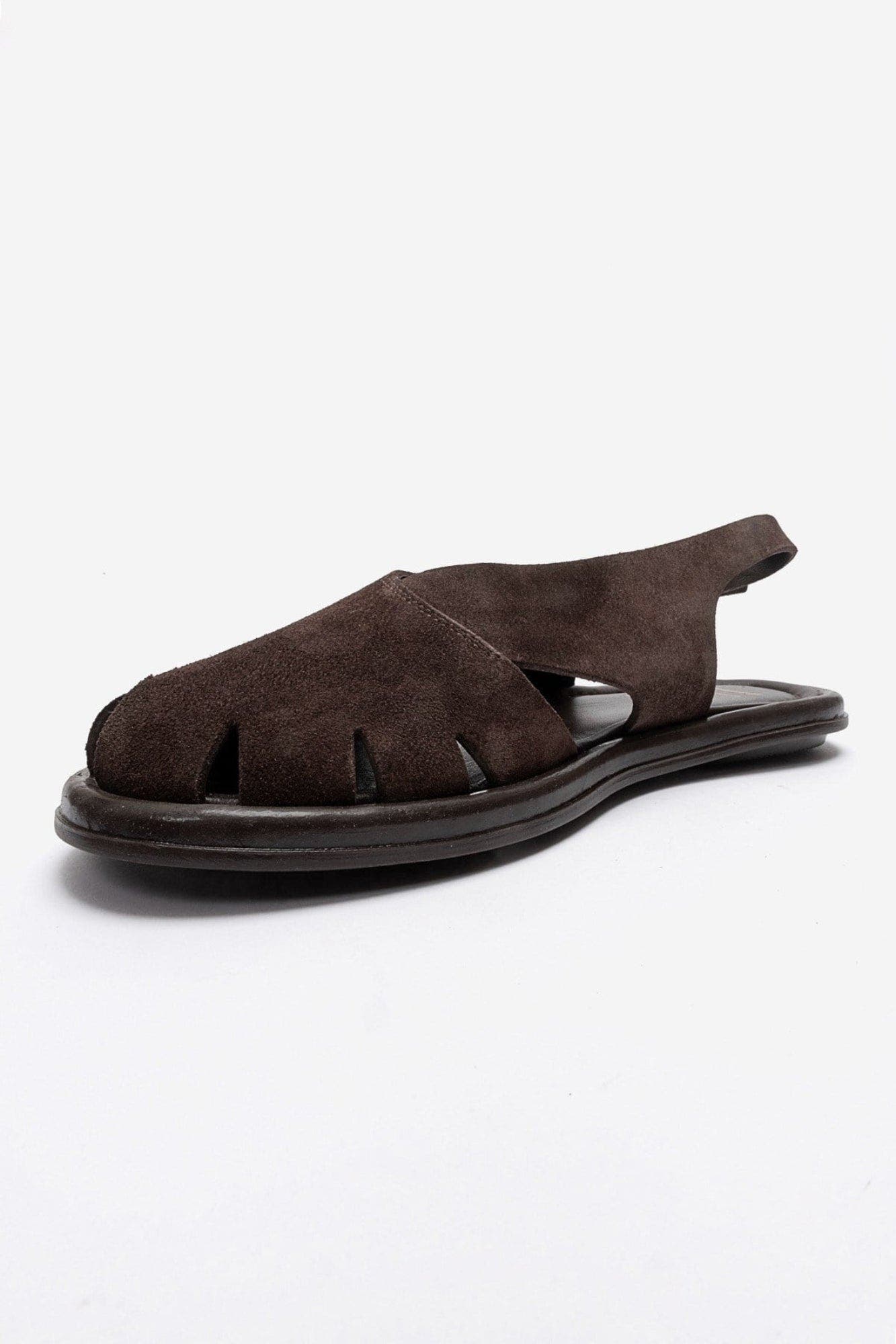 Belas Leather Slingback Sandal, Alternate, color, Brown Suede