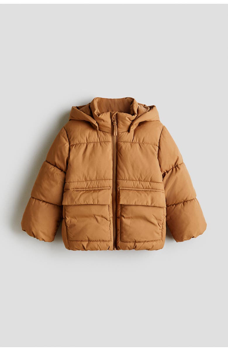 H&M Water-repellent Puffer Jacket, Main, color, Beige