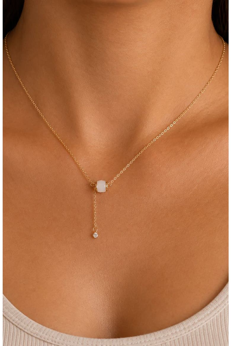Barrel Y Necklace, Alternate, color, GOLD