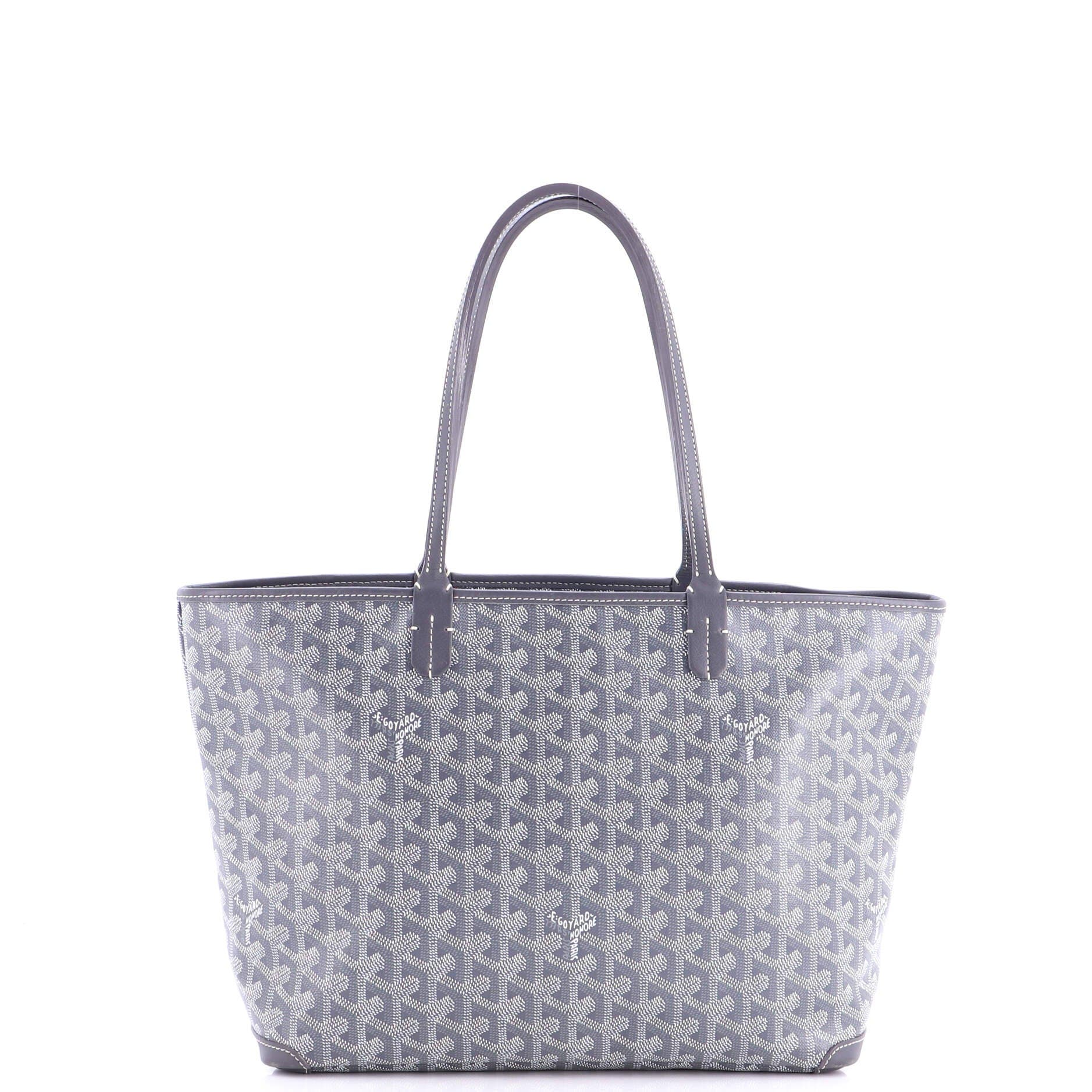 Pre-Owned Goyard Artois Tote Coated Canvas PM, Main, color, Gray