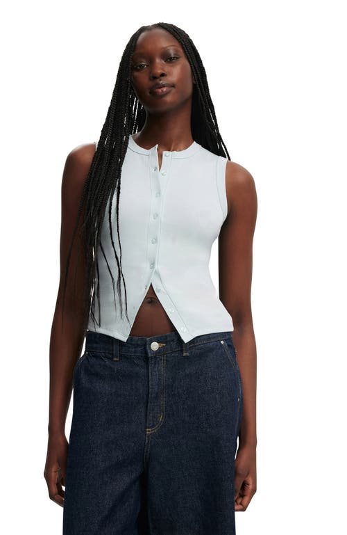 Cotton On Charlie Button Front Tank In Green
