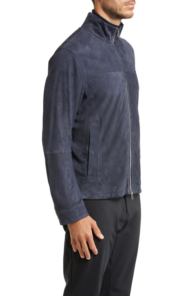 Emporio Armani Suede Bomber Jacket, Alternate, color, 