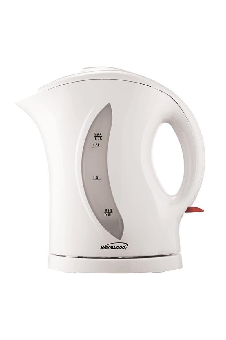 1.7 Liter Cordless Plastic Tea Kettle, Main, color, White
