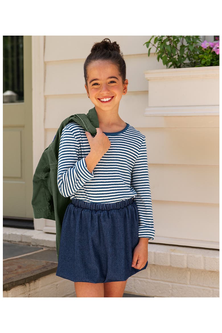 Girls Denim Bubble Skort, Main, color, River Wash