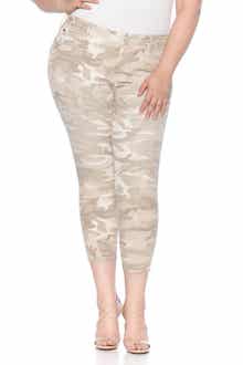 Camo Print Mid Rise Ankle Skinny Jeans