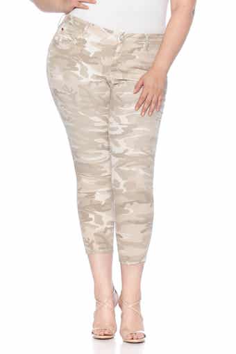 Camo Print Mid Rise Ankle Skinny Jeans