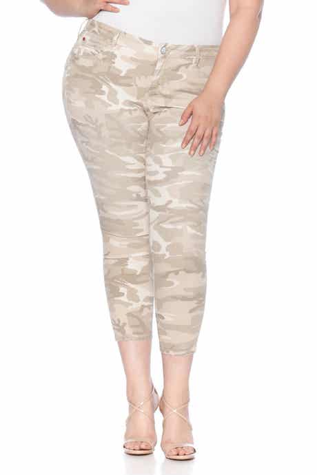 Camo Print Twill Skinny Pants