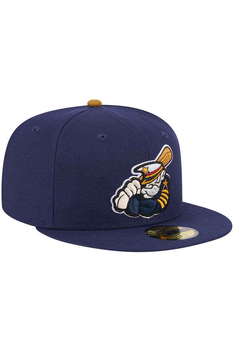 Men's New Era Navy Lake County Captains Theme Nights 20th Anniversary Alternate 1 59FIFTY Fitted Hat, Alternate, color, Navy