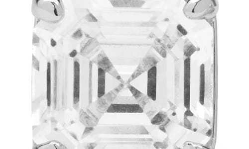 Melinda Maria Queen Cubic Zirconia Stud Earrings In Silverhite