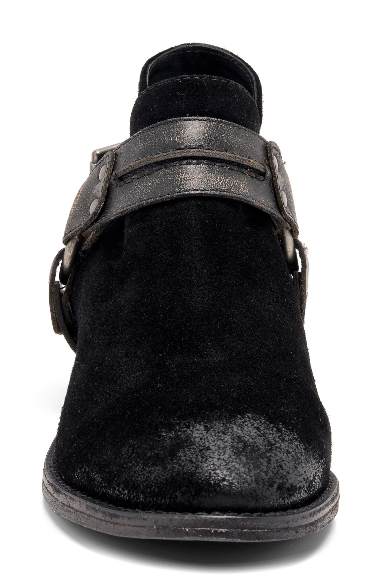 Free People Belle Harness Bootie, Alternate, color, Black Suede